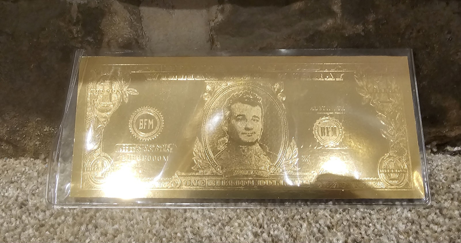 The CHIVE Bill Murray BILLION DOLLAR BILL 22kt Gold Leaf Note NEW SOLD OUT