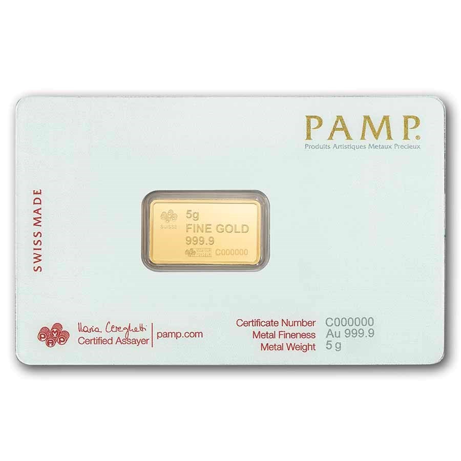 PAMP America the Free – Bald Eagle 5g Gold Bar – In Assay