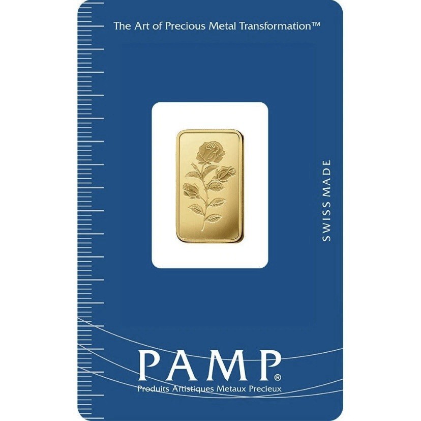 2.5 gram Gold Bar – PAMP Suisse – Rosa – 999.9 Fine in Sealed Assay