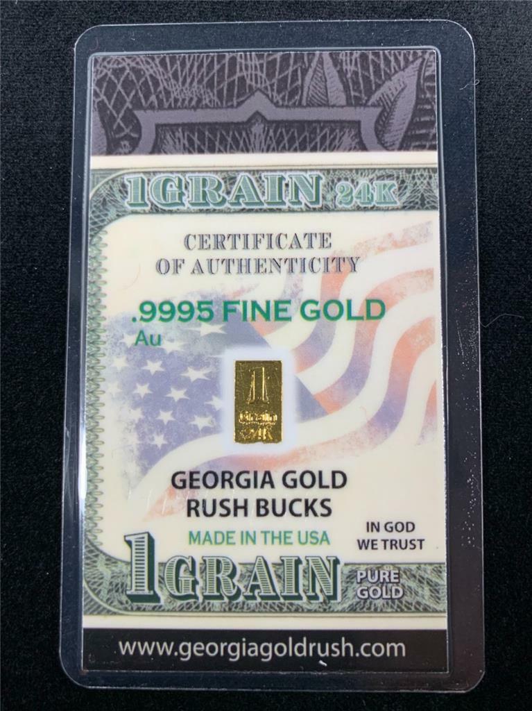 GEORGIA GOLD RUSH BUCKS COMBO PACK; 5 WEIGHTS; .9995 24K FINE GOLD BULLION