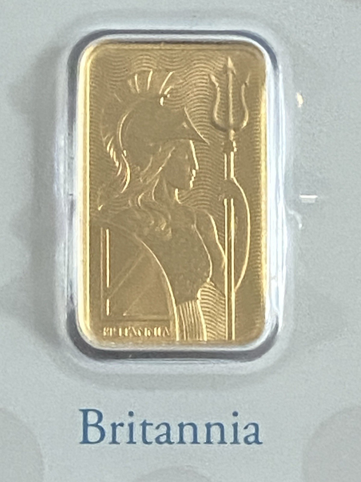 The Royal Mint Britannia 5g Gold Bar 999.9 Fine Gold Bullion Bar In Assay Card