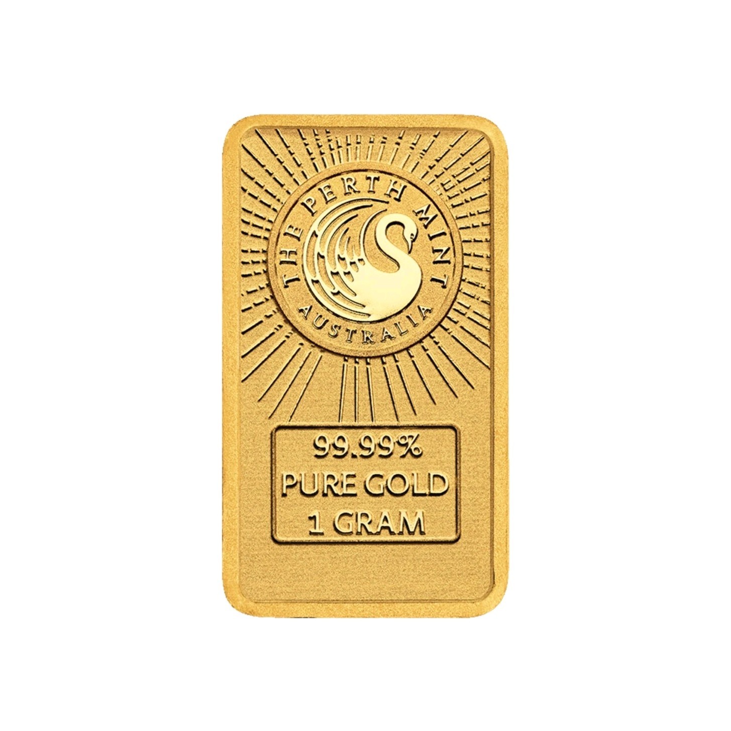 1g Gold Bar Dune Perth Mint 1 Gram 9999 Fine Gold in Blister 24 Carats