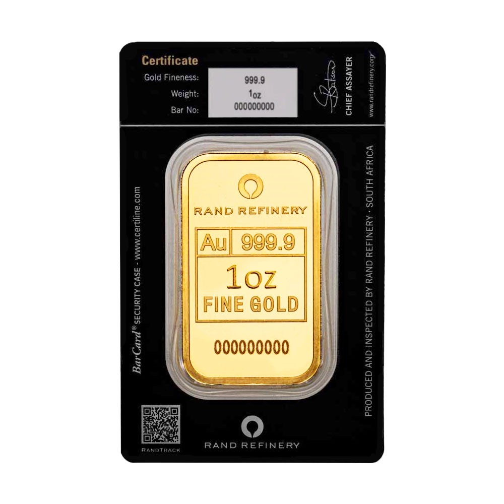 1 Troy oz Rand Refinery Gold Bar .9999 Fine Sealed in Assay