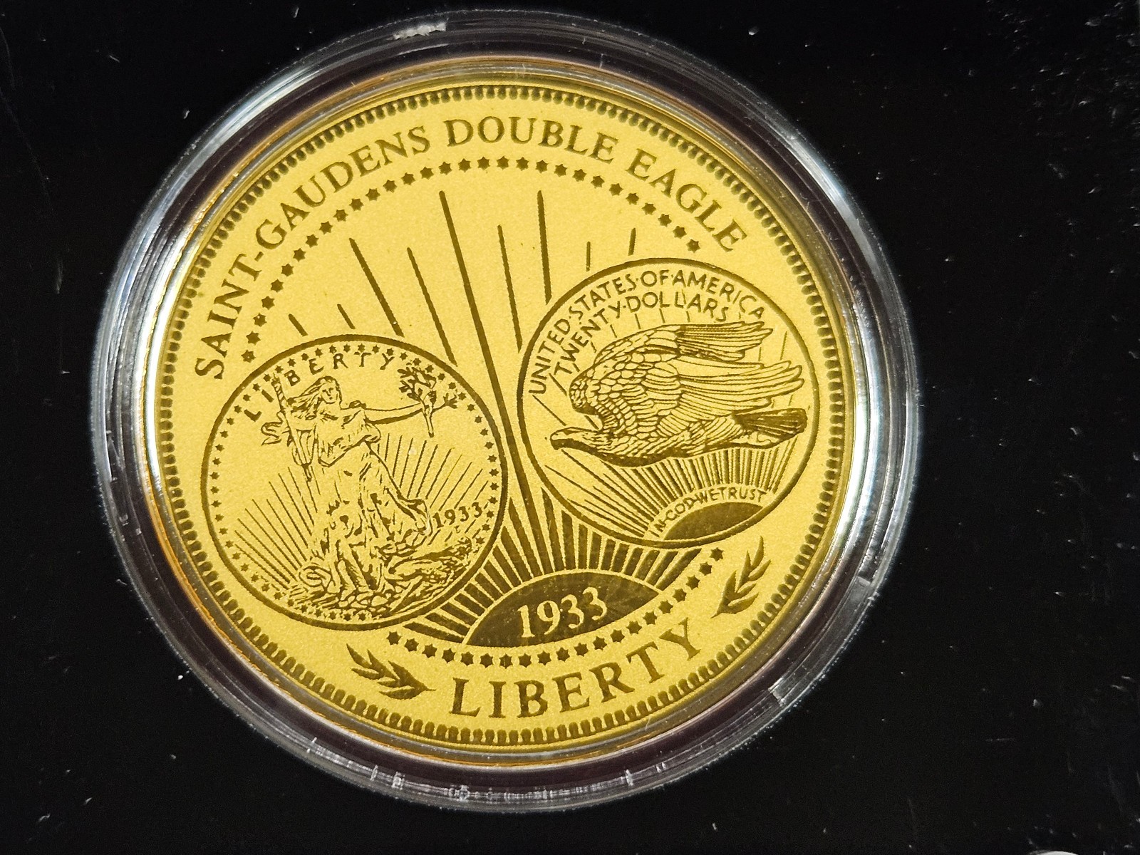 🌟 2021 American Mint 1933 DOULBE EAGLE 1/200 oz .999 Gold Proof Round
