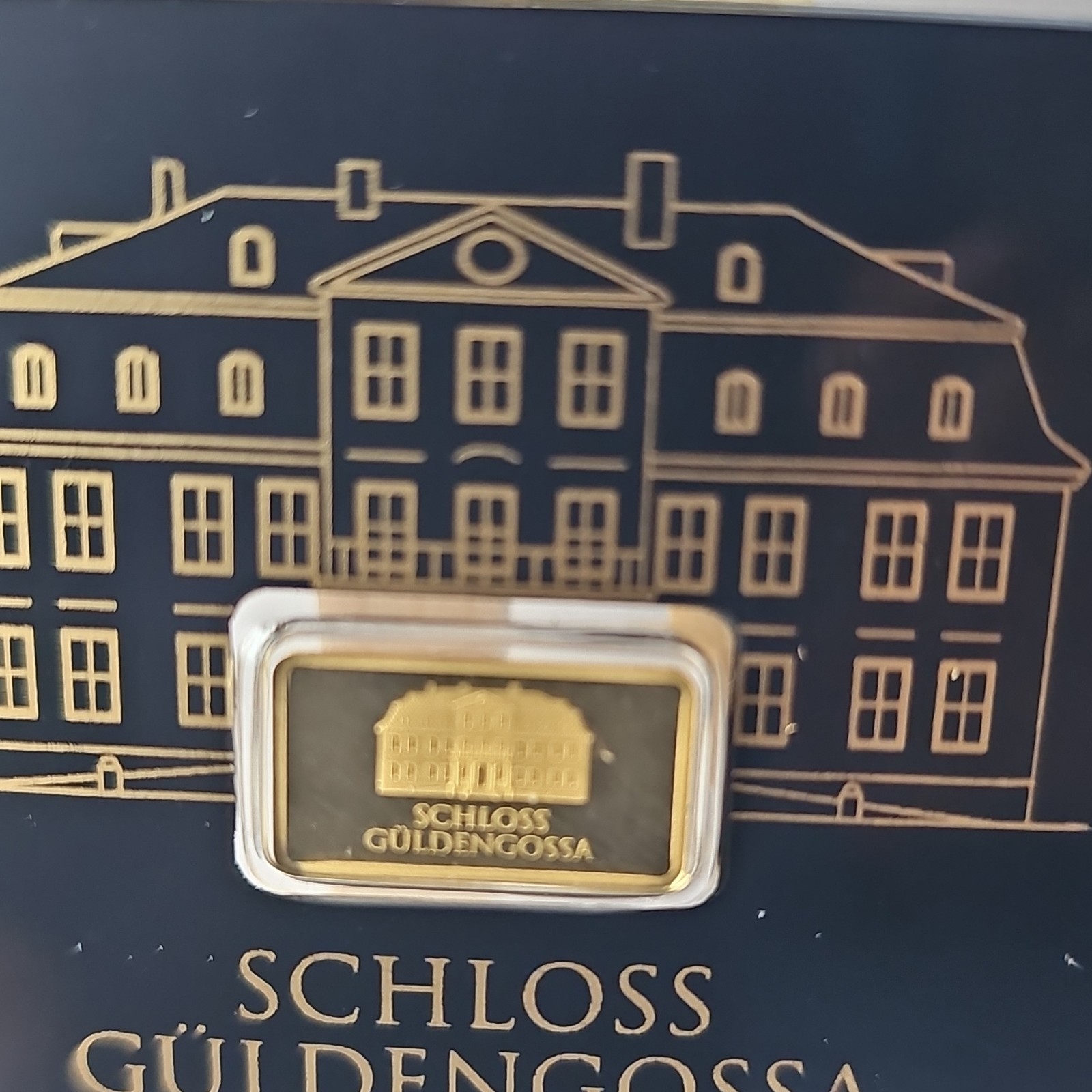 Geiger Edelmetalle 0.5 g Gold Bar Schloss Güldengossa Certificate Assay