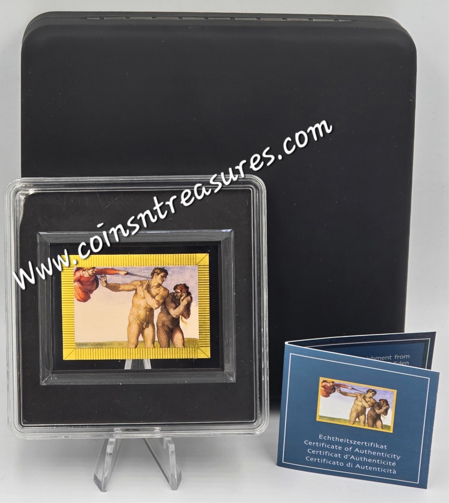 Michelangelo banishment from Eden 1/200 Oz Gold .999 coin Tokelau 2 dollars