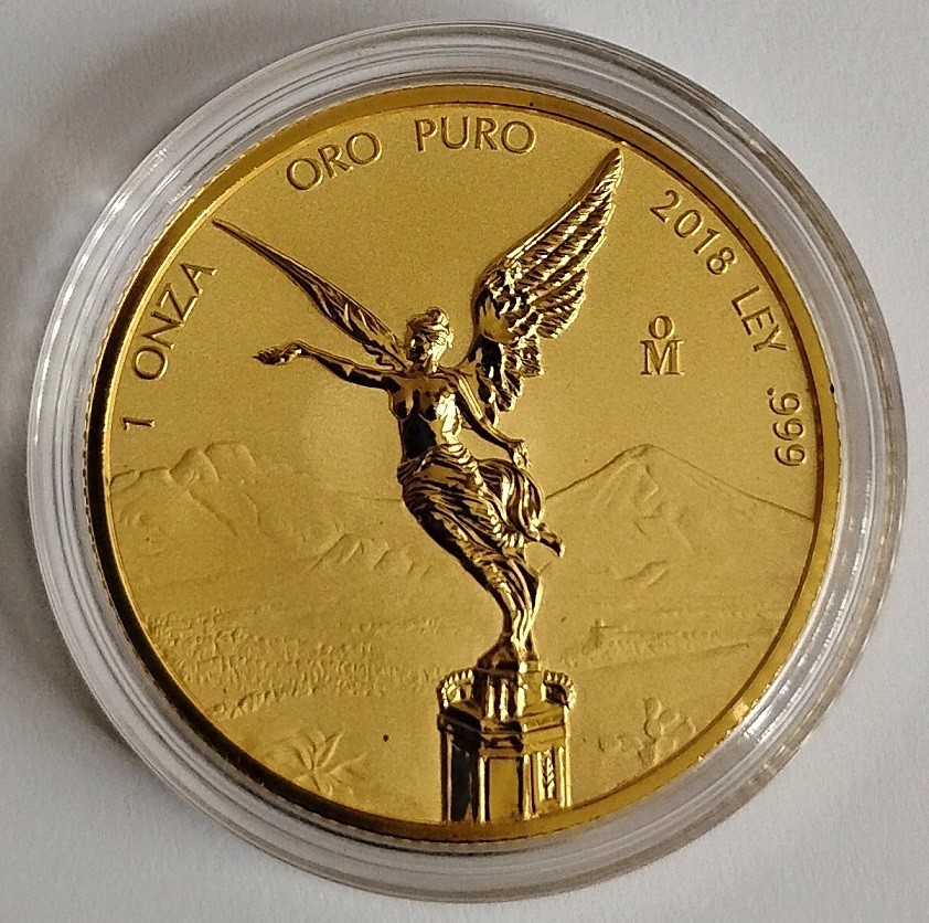 2018 Mexico 1 oz Gold Libertad Reverse Proof .999 fine gold