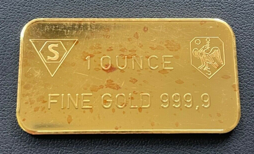 Vintage Schweizerischer Bankverein .9999 1ozt. Gold Bar, Super Rare Gold Bar