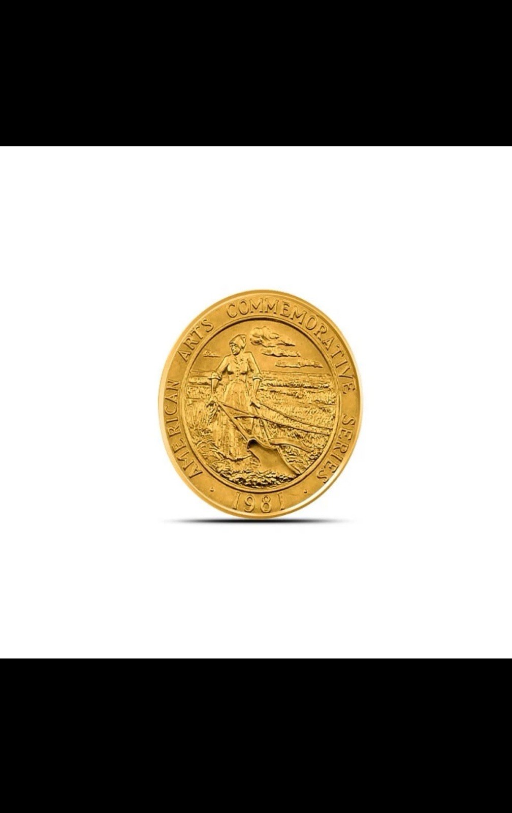1/2 oz US Mint Commemorative Arts Gold Medal (Random) weight 17.5 gram each