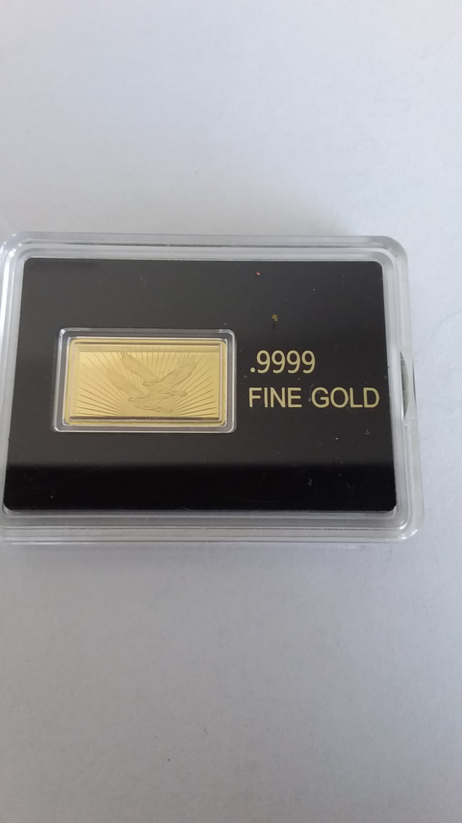 One 2025 Double Eagle 24k .9999 0.31 gram in total Fine Gold Bar.