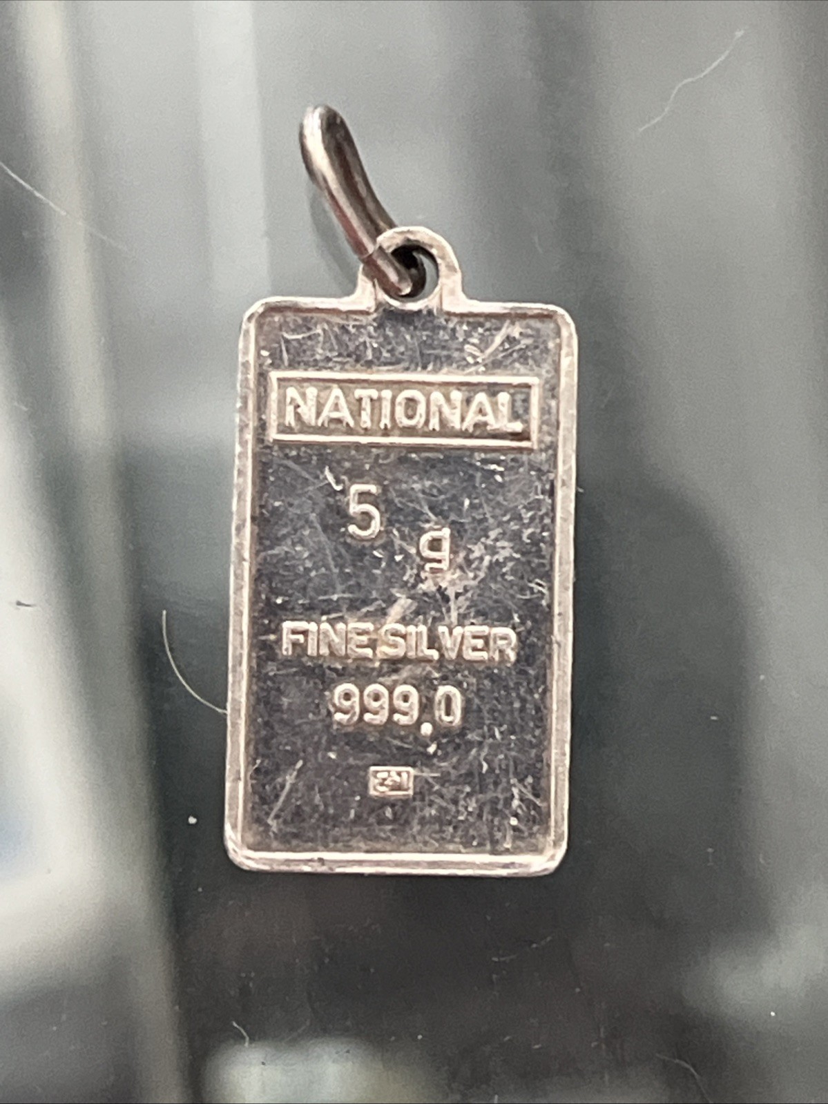 National Refiners Assayers 5g Silver Bar .999 Fine Silver Pendant- Saudi Arabia