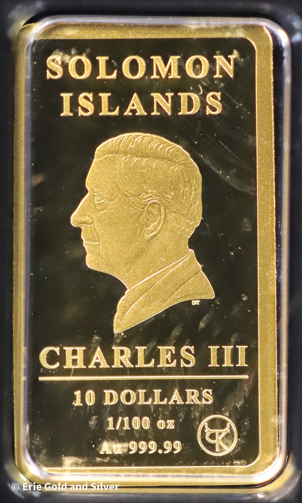 Solomon Islands George the Victorious Proof 1/100th oz Gold Bar