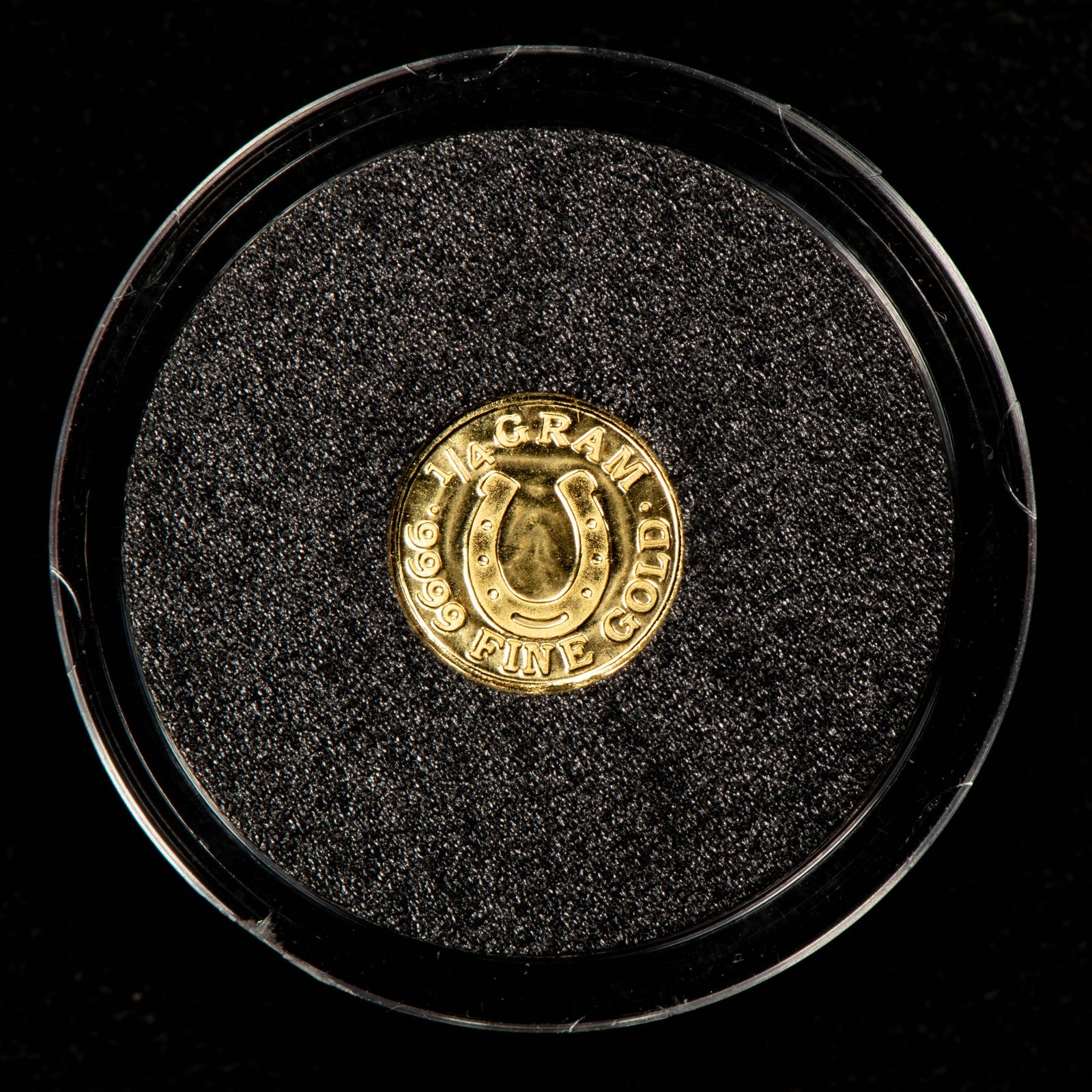 1/4 gram .25 g Gold Round MPM Monarch Precious Metals Lucky Horseshoe – G5705