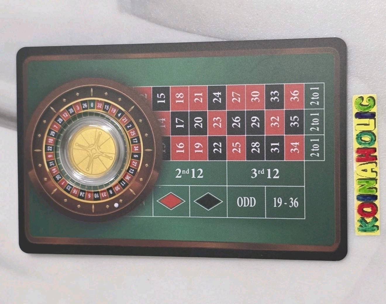 Roulette GOLD 1/1000 oz .999 Fine Coin in Card COA Limited Mintage 10,000🔥