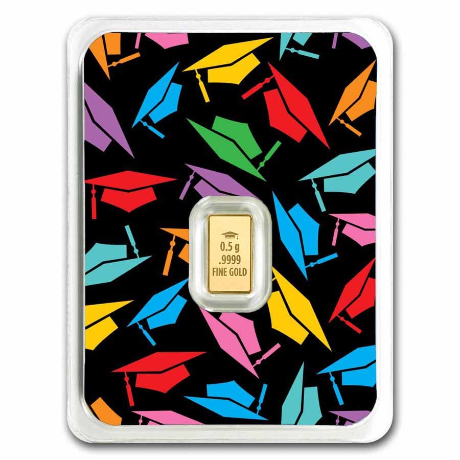 1/2 gram Gold Bar – 2024 Graduation (Colorful Caps In TEP)