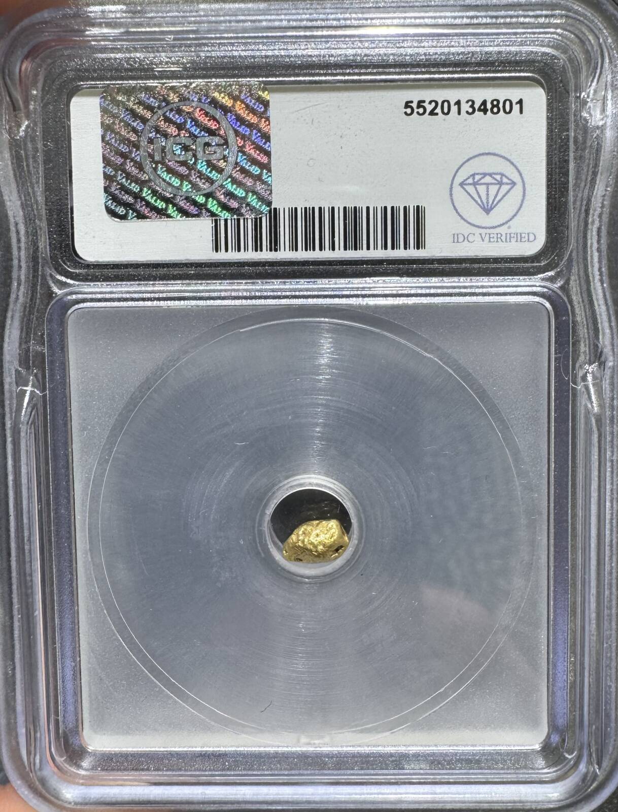 22 Kt Gold Nugget 0.9 Gram ICG Genuine IDC Verified