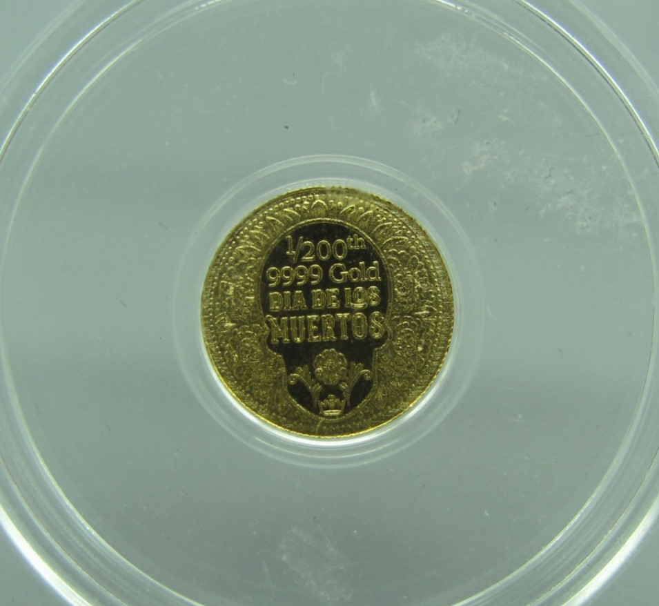 1/200 oz .9999 Gold Monarch Precious Metals Day of the Dead