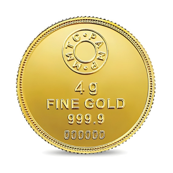 Pamp MMTC Lotus 4 Gram Gold Round – Large Card Assay