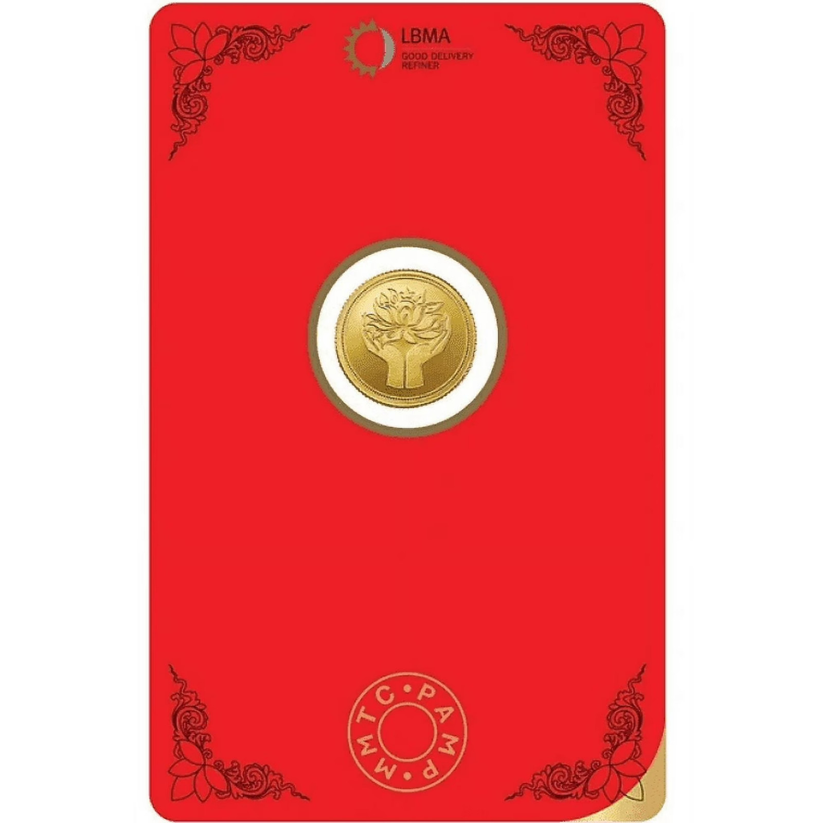 Pamp MMTC Lotus 4 Gram Gold Round – Large Card Assay