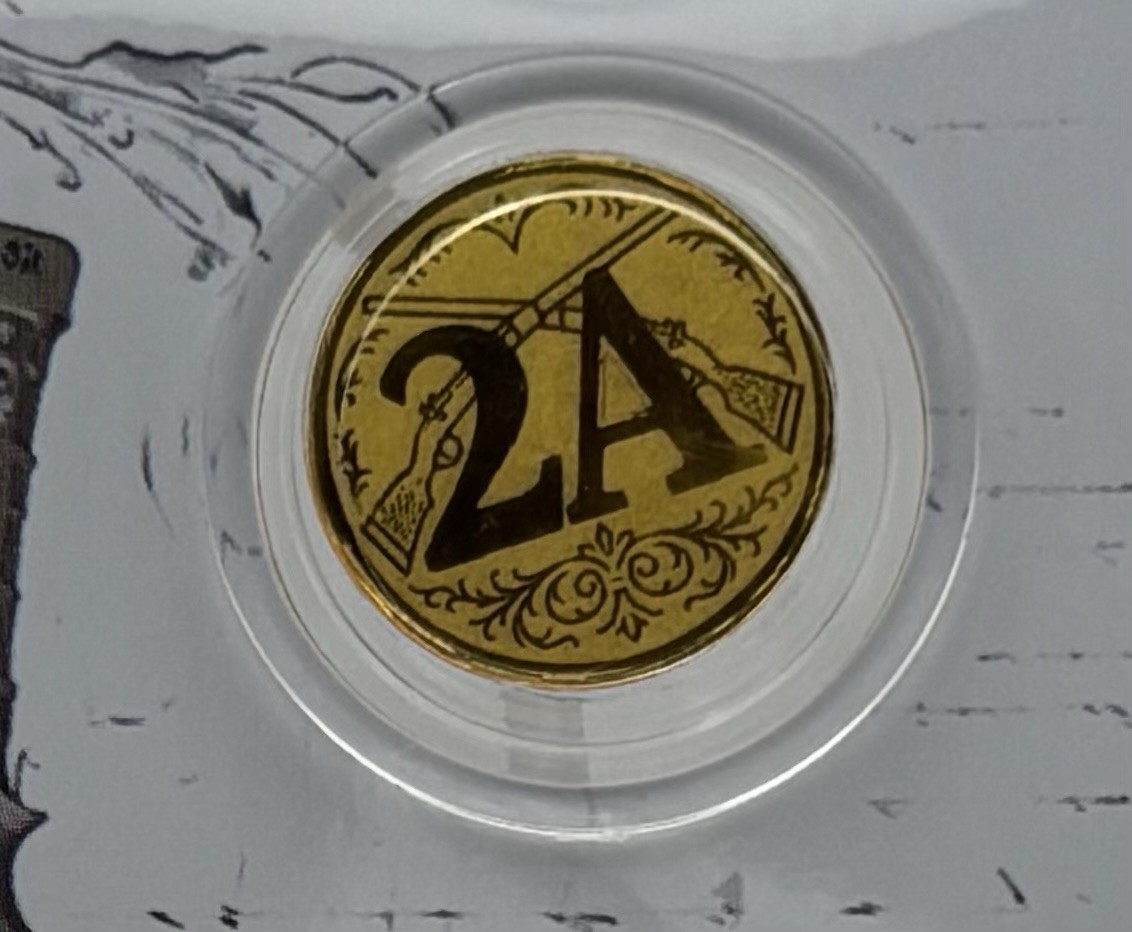 2nd Amendment 1/1000 oz .999 Fine Gold Round in Card – Serialized