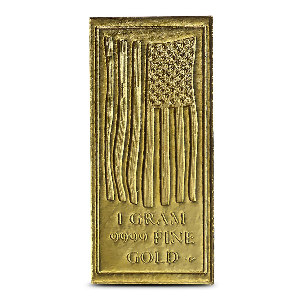 1 Gram North View Products American Flag Gold Bar (New)