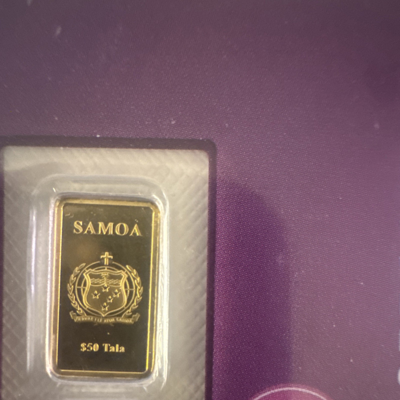 Samoa 2023 Guardian Angel Special Edition Gold Bar 0.5g .9999 Fine