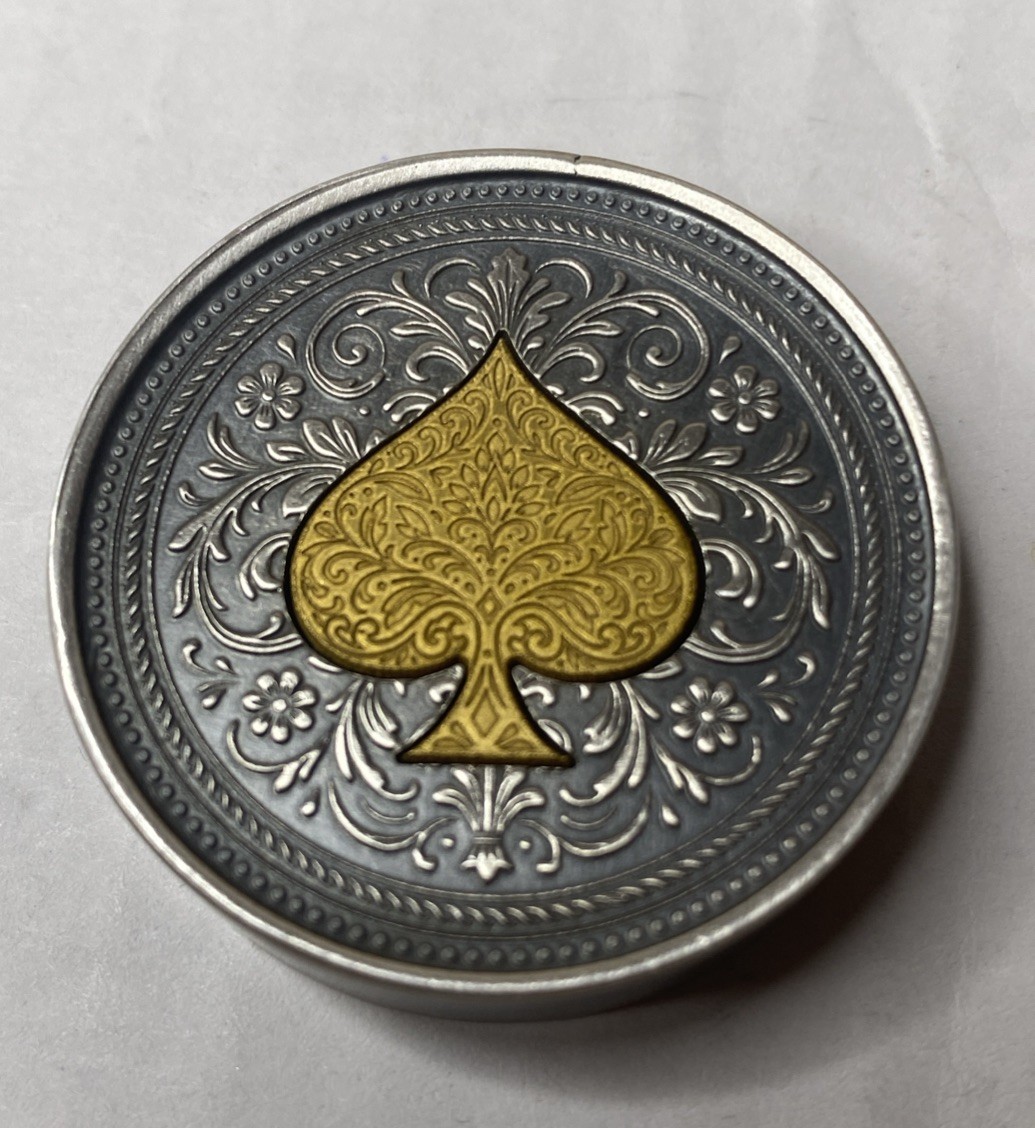 1/10oz Gold 3oz Silver Lucky Rips High Roller Roulette Wheel SPADES #33