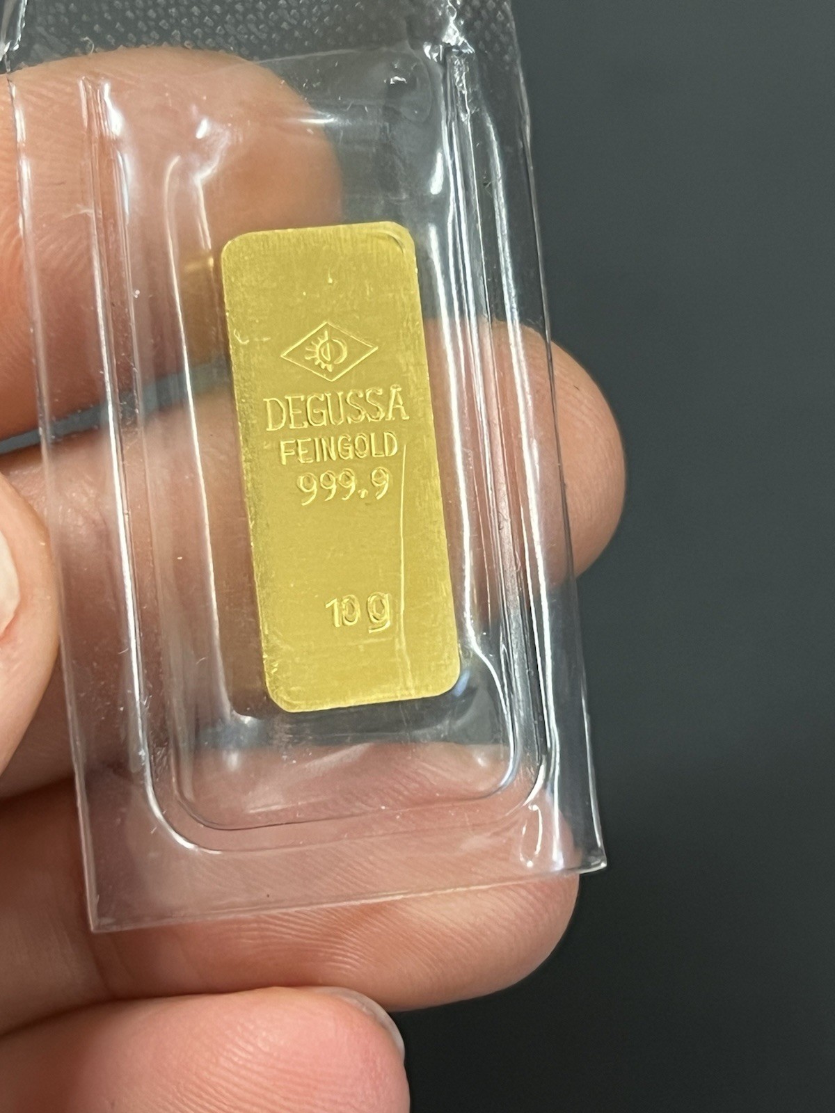 DEGUSSA FEINGOLD 10g Gold Bar 999.9 (ORIGINAL PACKAGE)