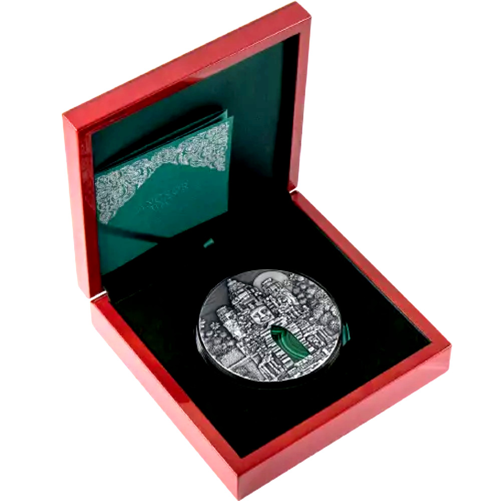 Silver coin, 1 kg: “ANGKOR WAT” 2016 antique finish w/box + CoA Mintage 100 pcs.