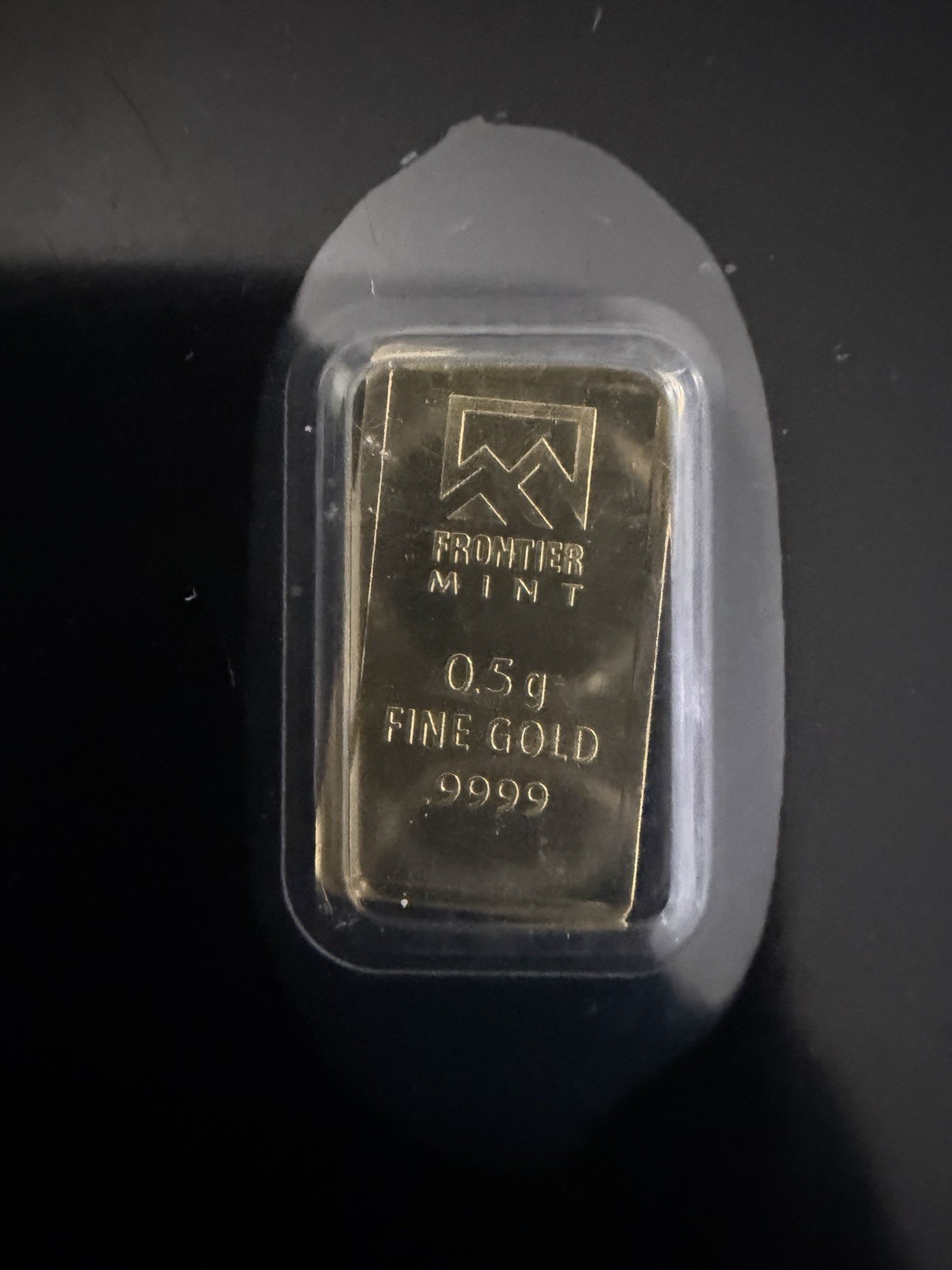 Frontier Mint .9999 Fine 1/2 Gram Gold Bar – In Assay Card – .5 Gram Bullion