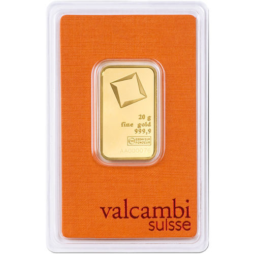 20 Gram Valcambi Gold Bar (New w/ Assay)