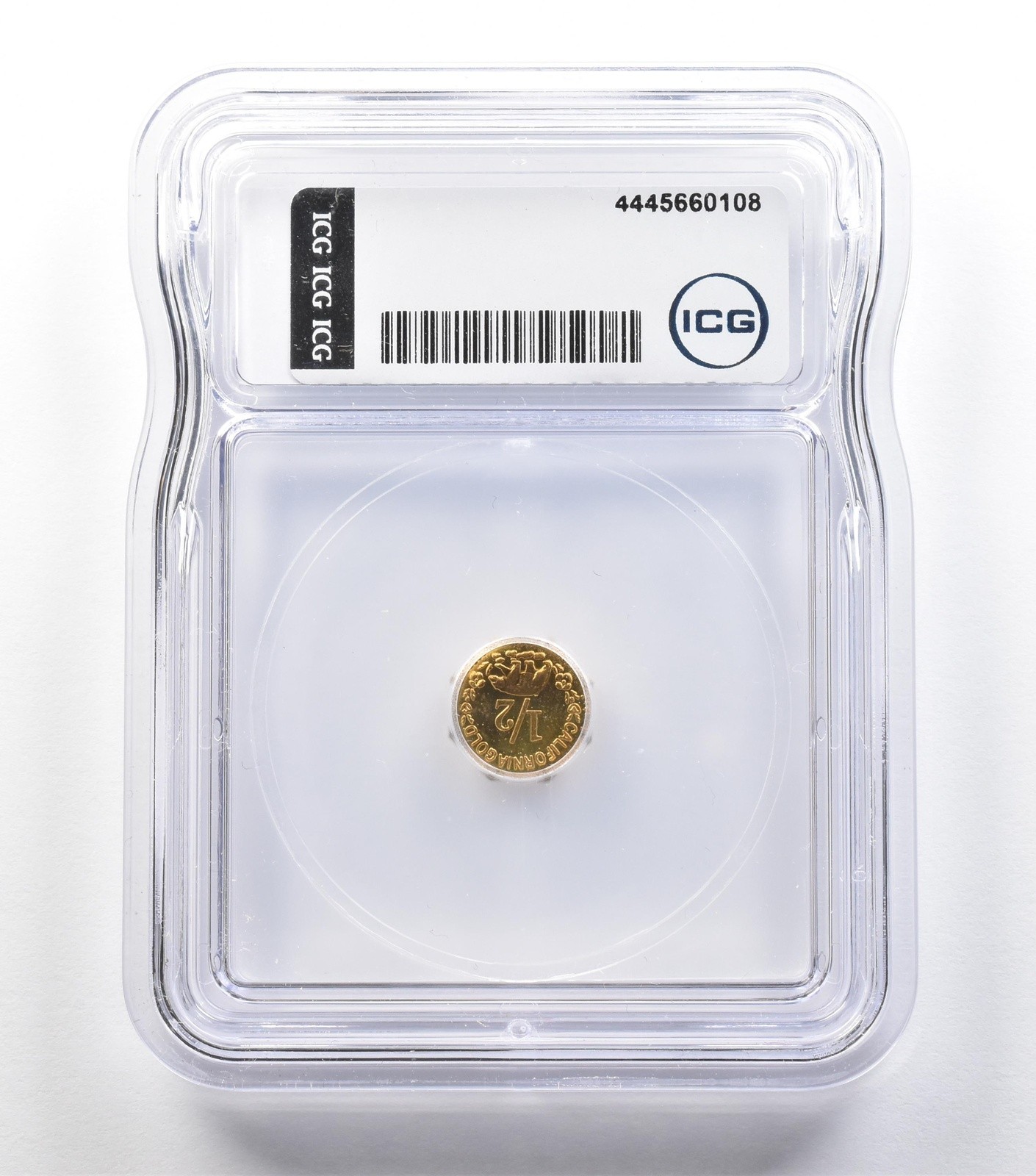 (1852) California Fractional Gold Token 1/2 Dollar Indian Head MS64 ICG *3967