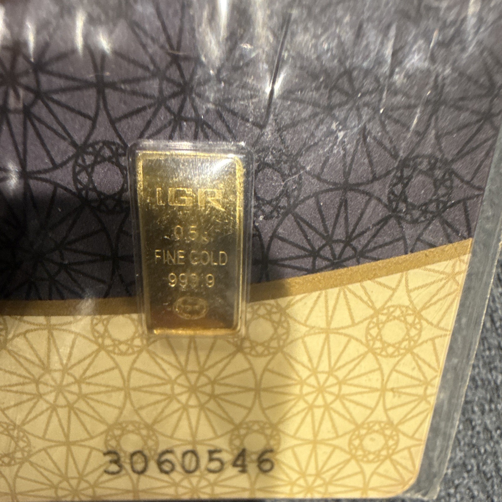 IGR Gold Bar 0.5g .9999 Fine Gold Bullion in Assay Certificate Card