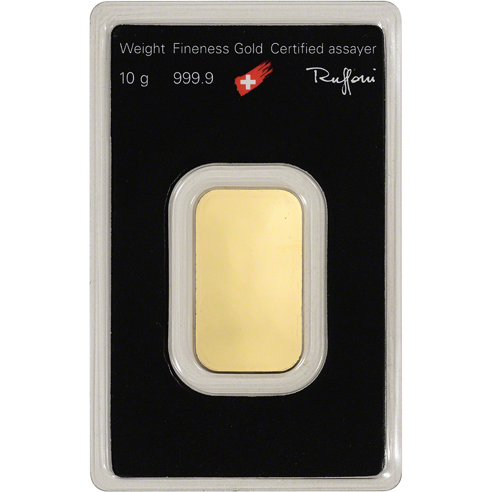 10 gram Gold Bar – Argor Heraeus – 999.9 Fine in Assay