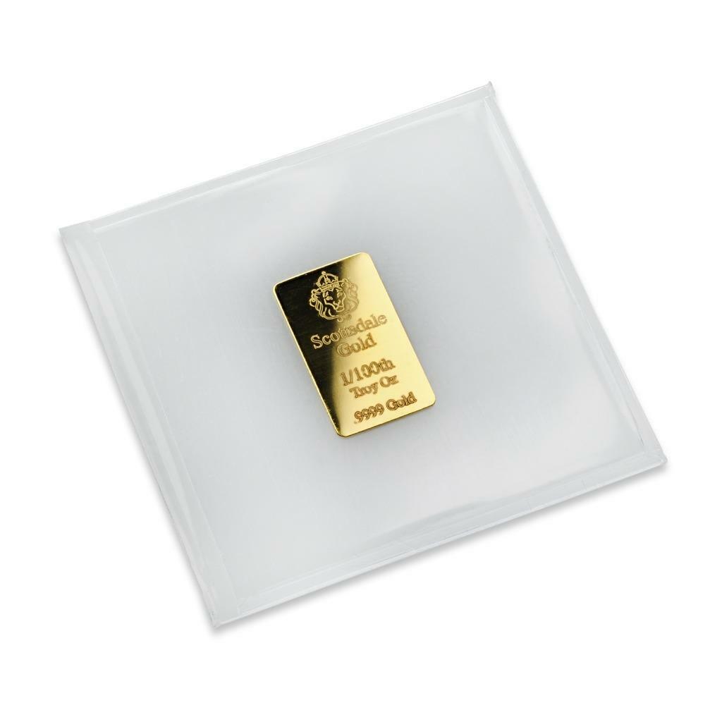 1/100 oz .9999 Gold Bar by Scottsdale Mint – Fractional Gold Bullion #A504