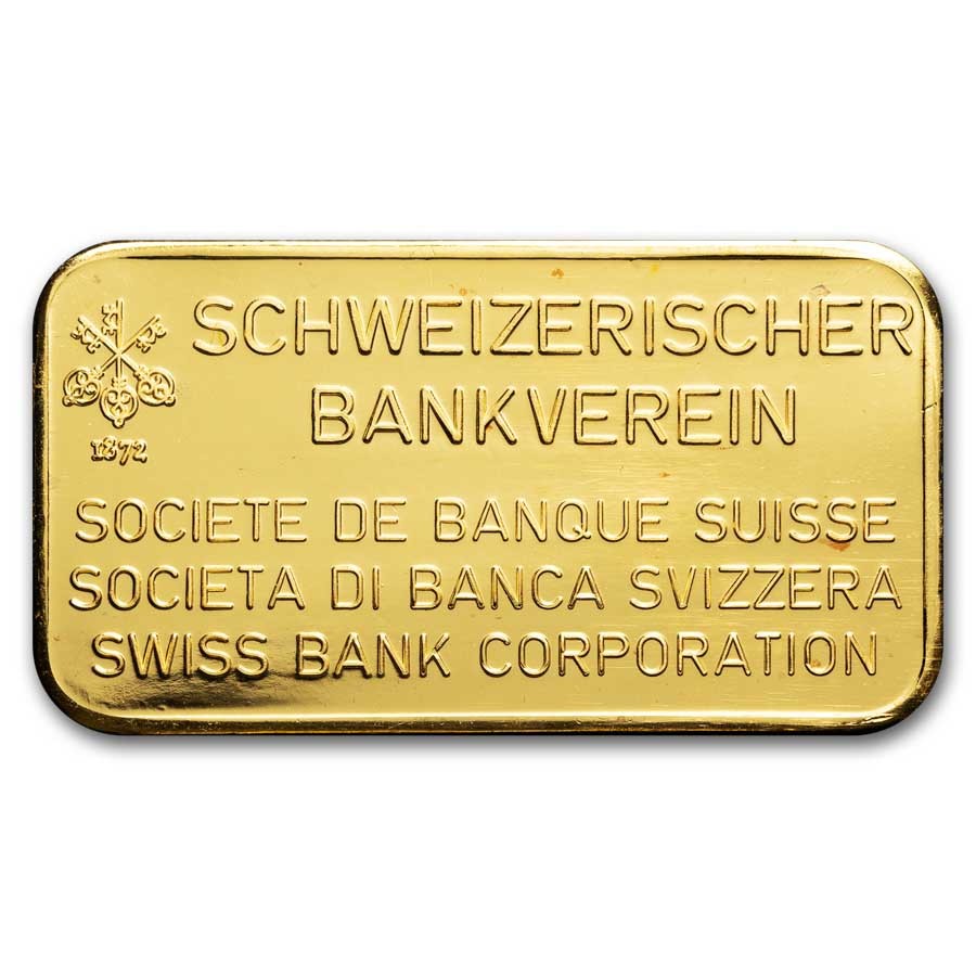 20 gram 999.9 Gold Bar – Swiss Bank Corporation