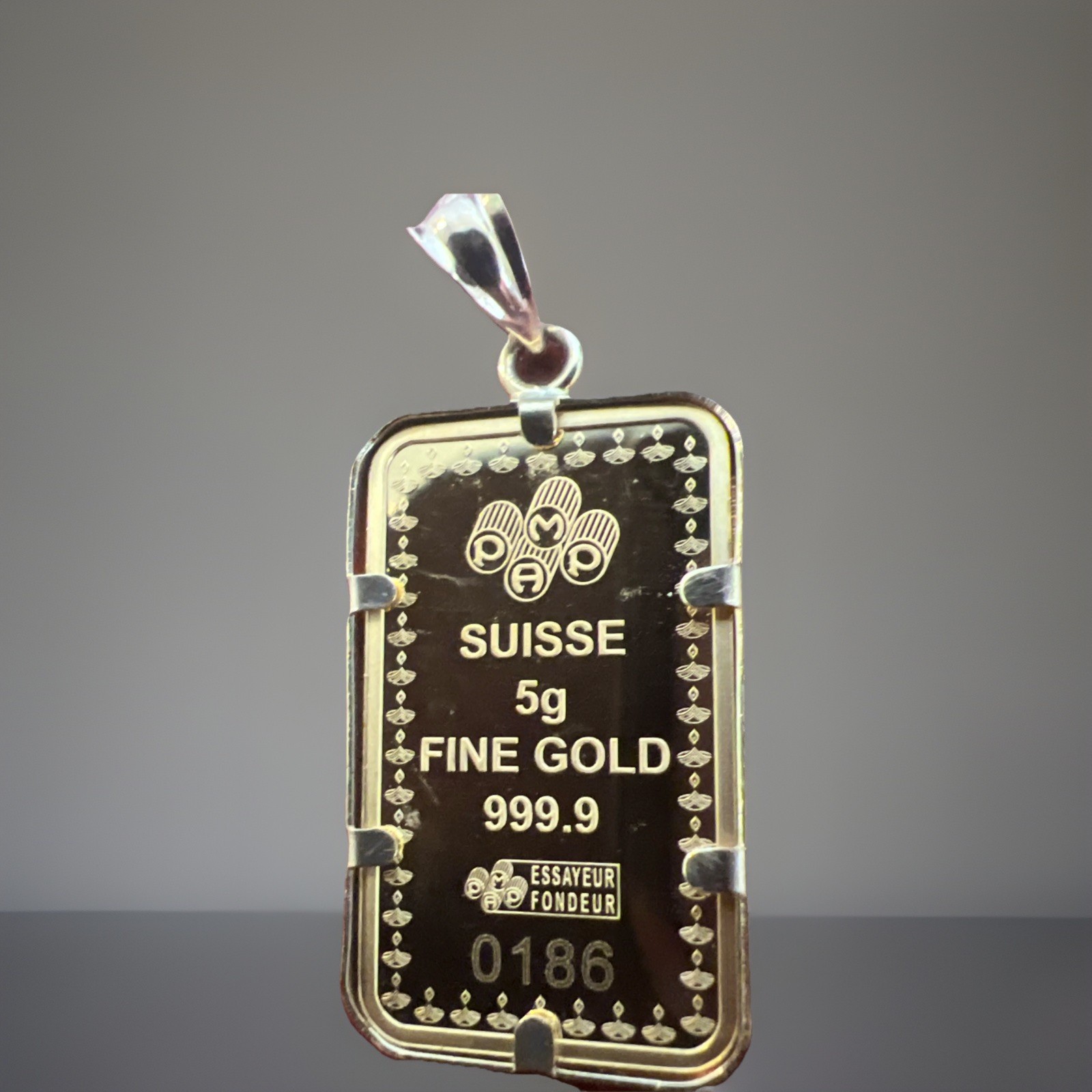 Pamp 5 G 24K Gold Bar Diwali Festival Of Lights & FREE WITH PURCHASE 14K BEZEL!