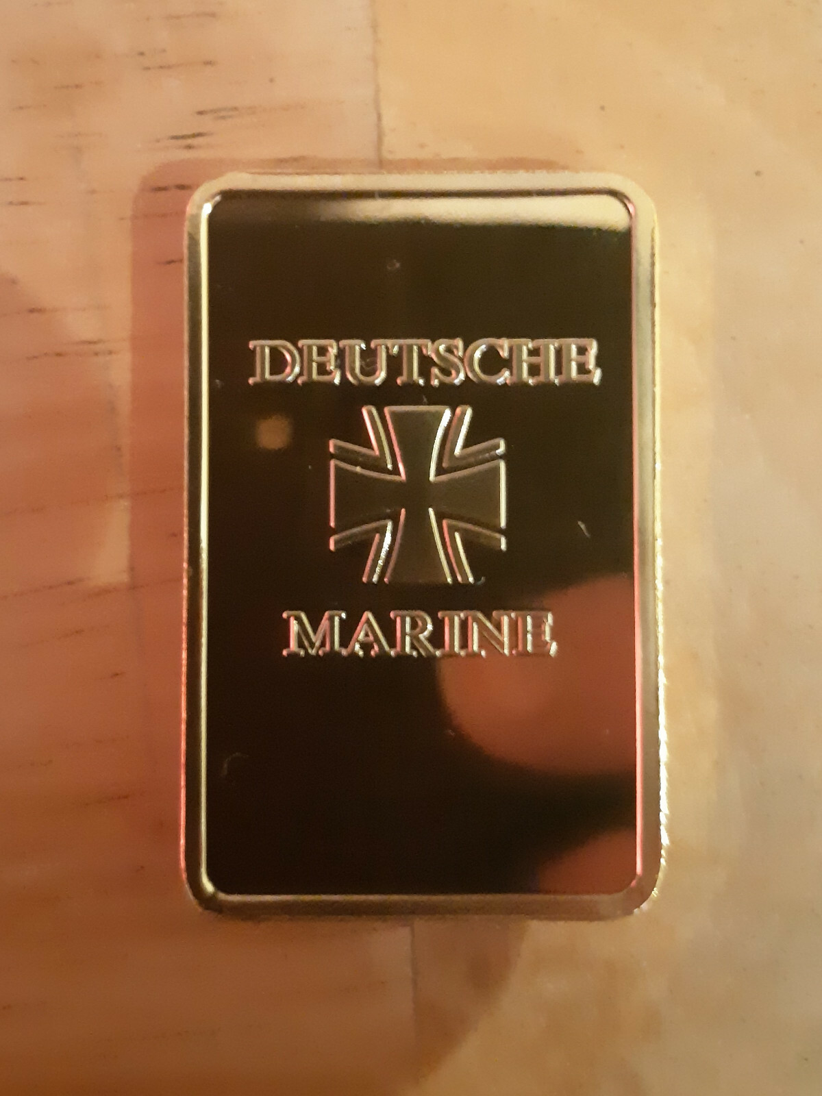 Die Bismarck Gold Plated Bar Collectors Item Brand NEW MINT Condition