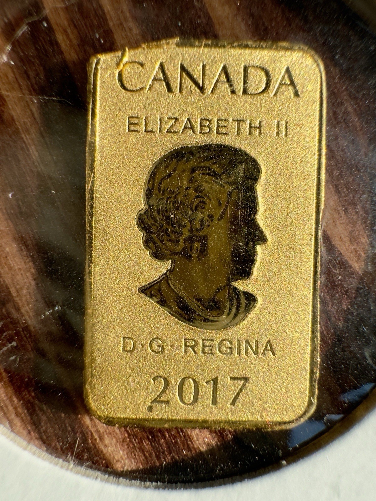 Canada 2017 Gold Bar 1/10 oz .9999 Fine Gold 3.11g $25 Elizabeth II Bullion