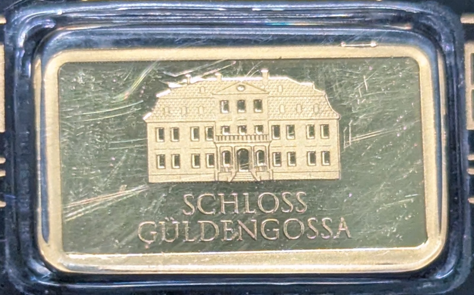 Geiger Schloss Guldengossa Vintage Edition Carded .5 Gram 999.9 fine Gold Bar