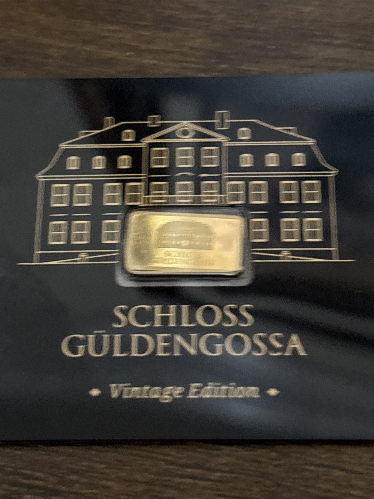 Geiger Schloss Guldengossa Vintage Edition Carded Gold Bar .5 Gram .999 Fine