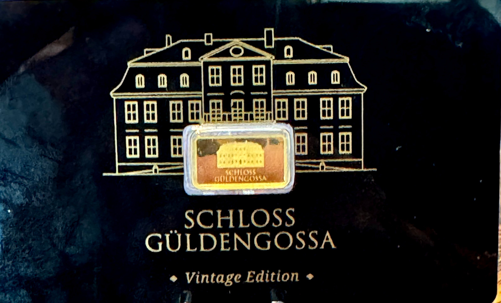 Geiger Schloss Guldengossa Vintage Edition Carded Gold Bar .5 Gram .999 Fine