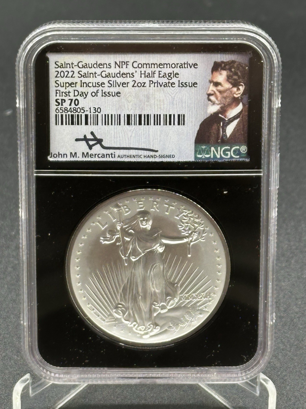 2022 Saint Gaudens Commem Super Incuse SP70 1/2 ozGold and 2oz Silver 2-Coin Set