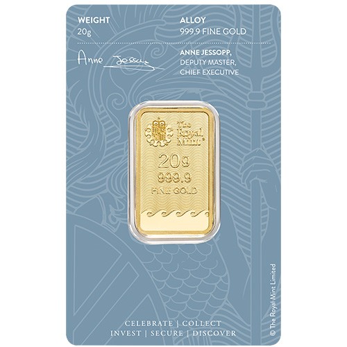 20 Gram British Gold Britannia Bar (New w/ Assay)