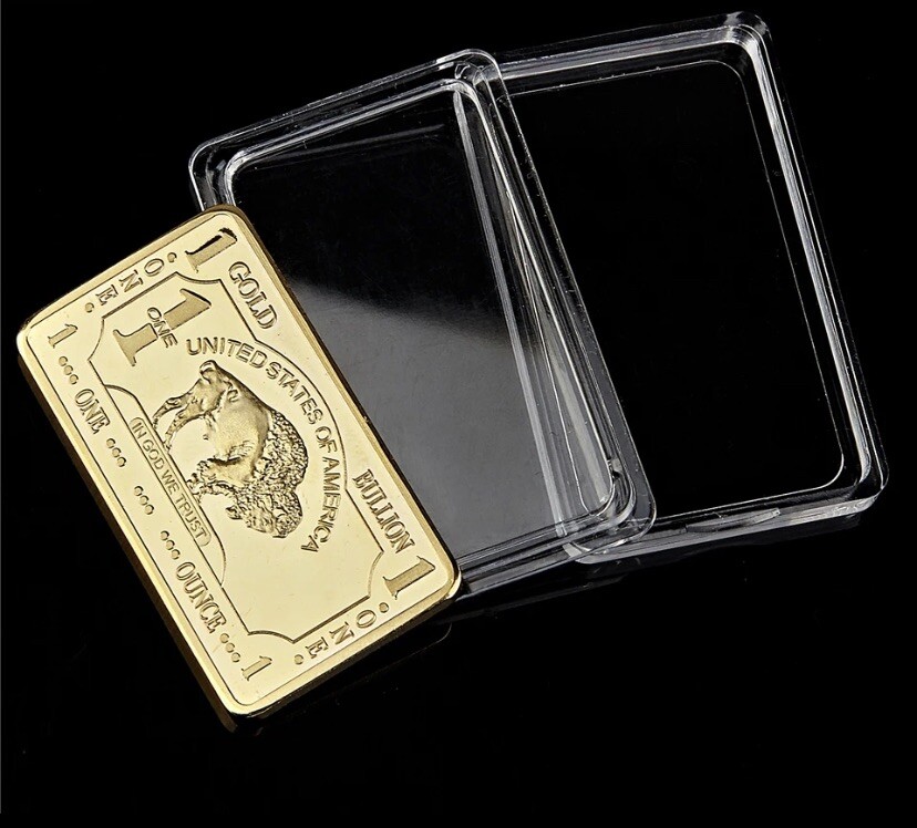 1 OZ – Gold Buffalo Bullion Bar . 999 Fine 24k
