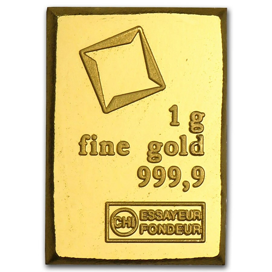 1 Gram Fine Gold Bar – Assayed .9999 Pure Fine Bullion – Valcambi Suisse Swiss