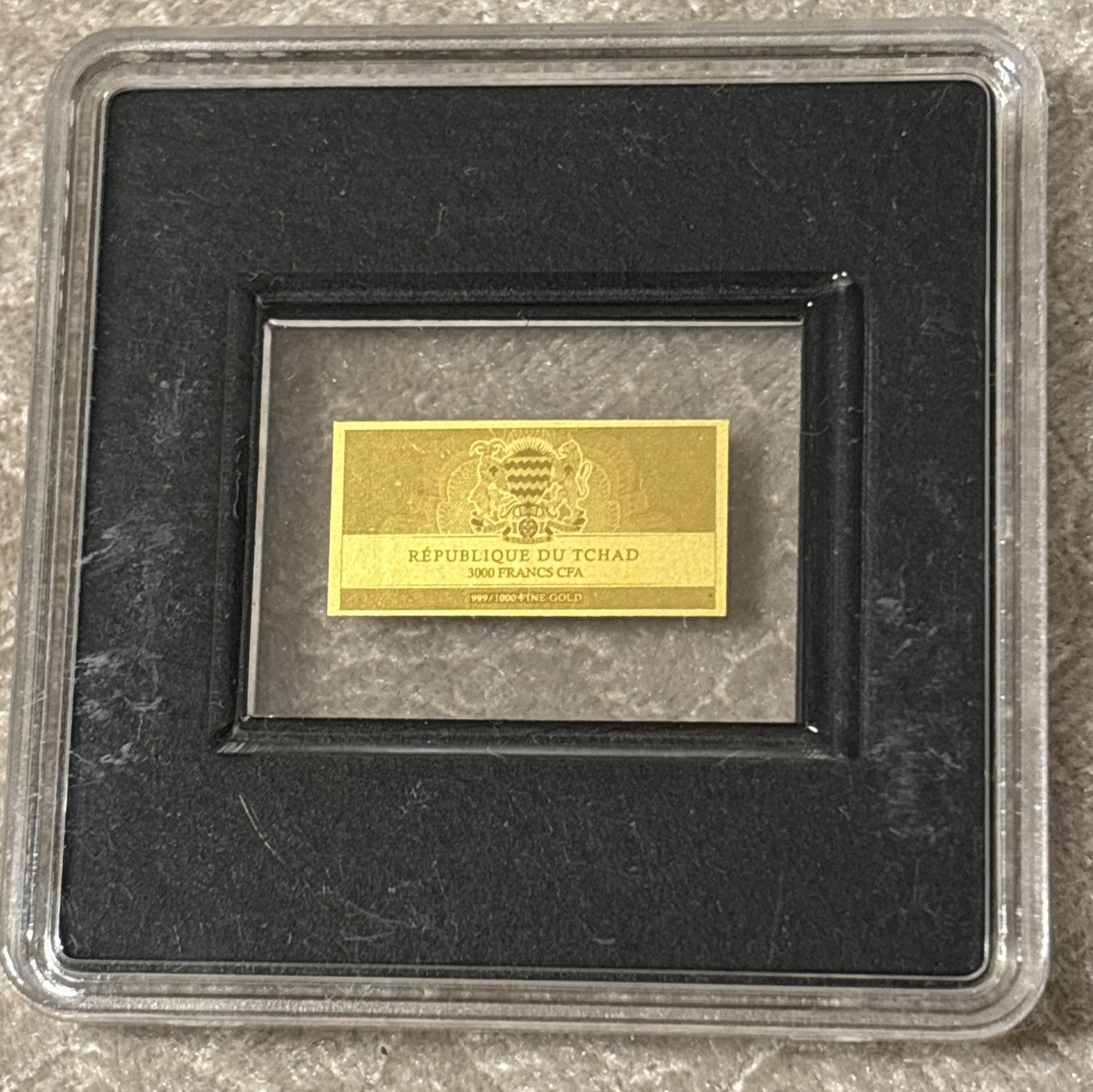 Banknote €20 999/1000 Fine Gold 1/1000 oz 999 Gold in Capsule 2002