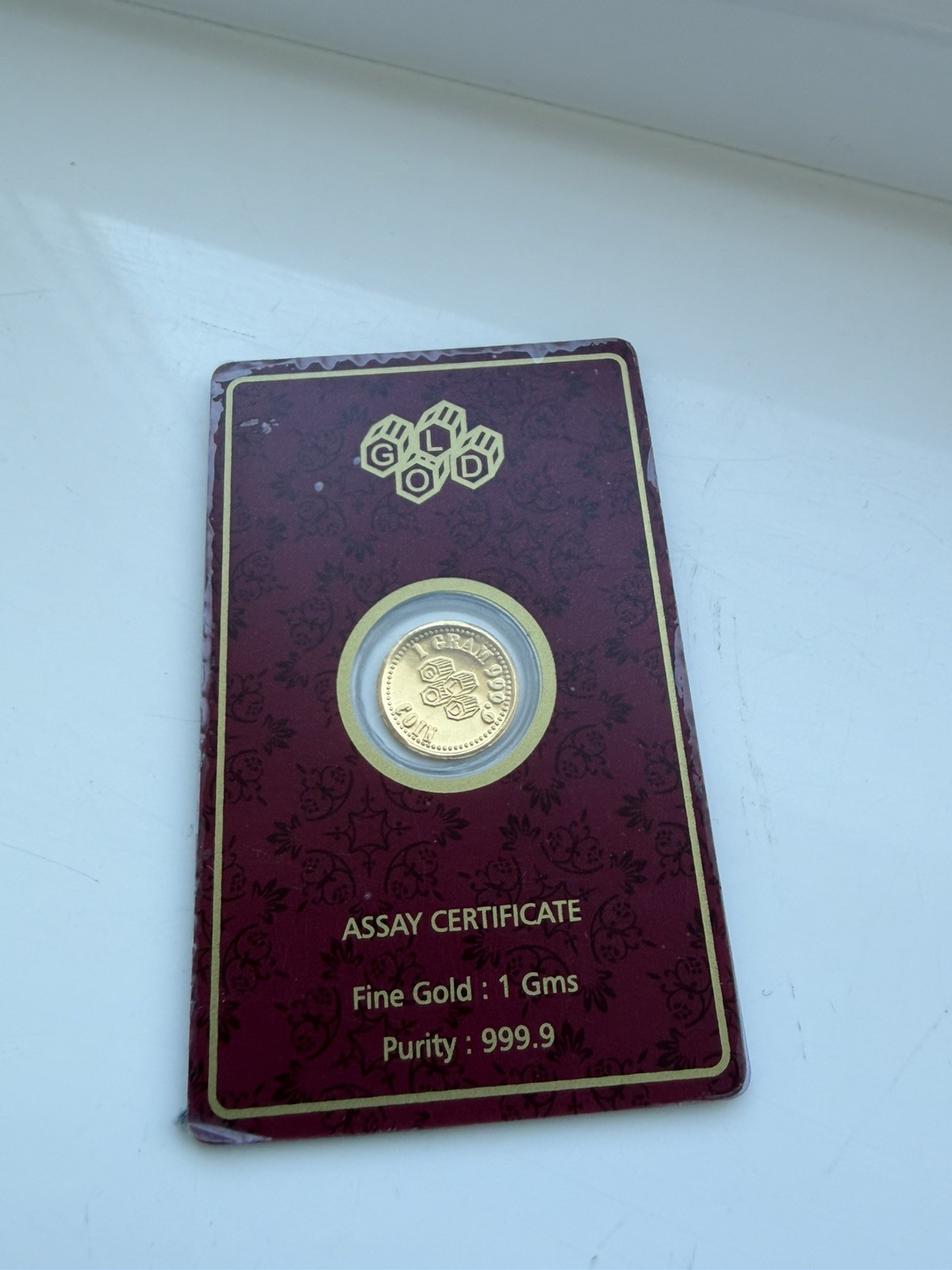 1g Al Fardan rose design Gold bar 999 pure 24k