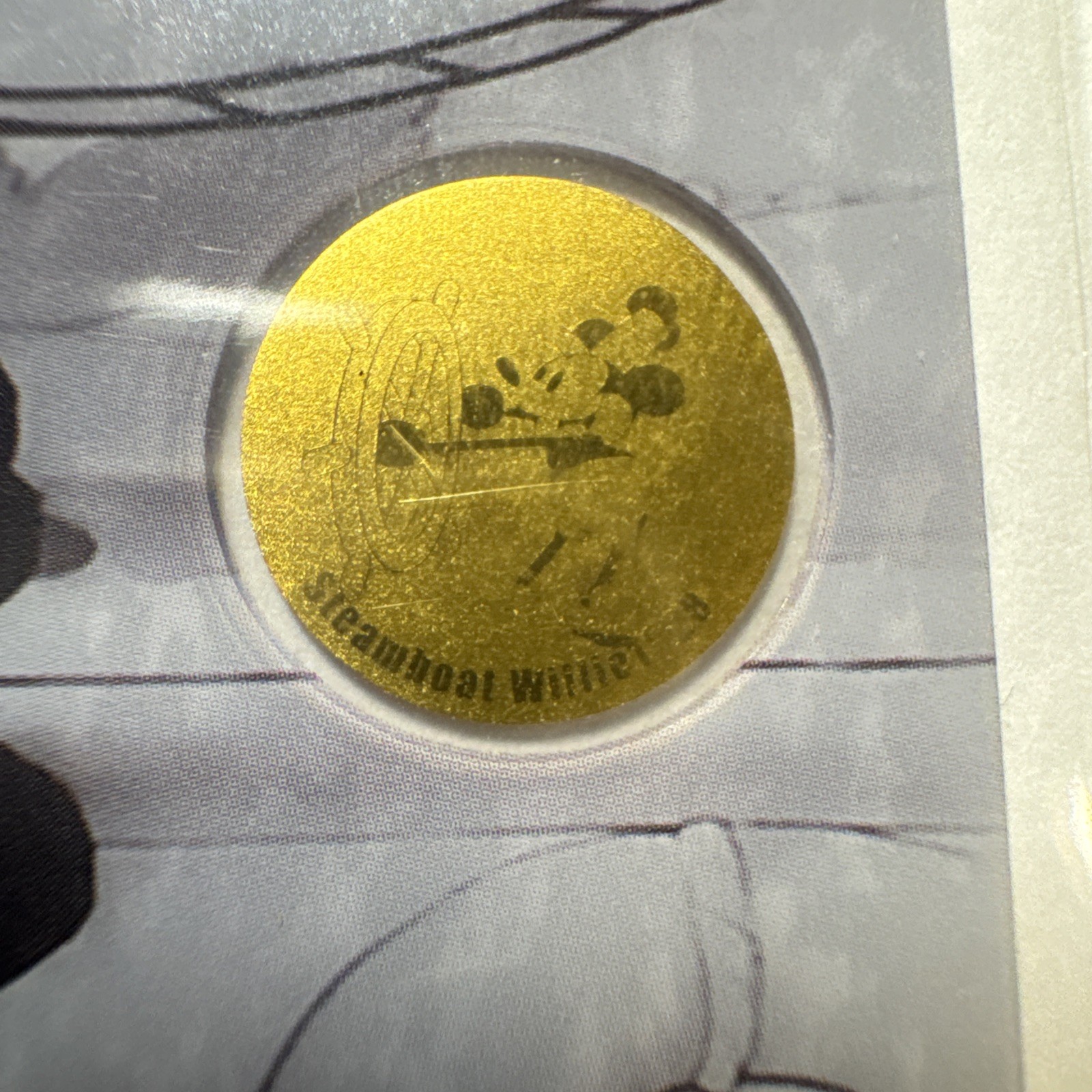 Steamboat Willie 1928 1/2000 Oz .9999 Gold Round Card #0233/29999 w/COA 2026￼
