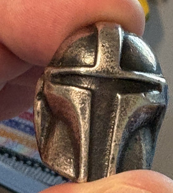 999 Fine Silver Star Wars Mandalorian Mask Rare Hand Poured Serial #001 COA